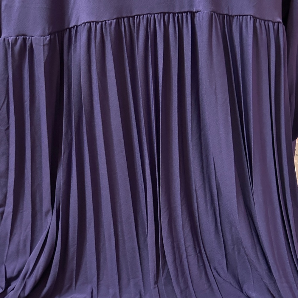 Eloquii Purple Long Sleeve Empire Waist Maxi Dress Size 20 elegant date NWT - Picture 13 of 13